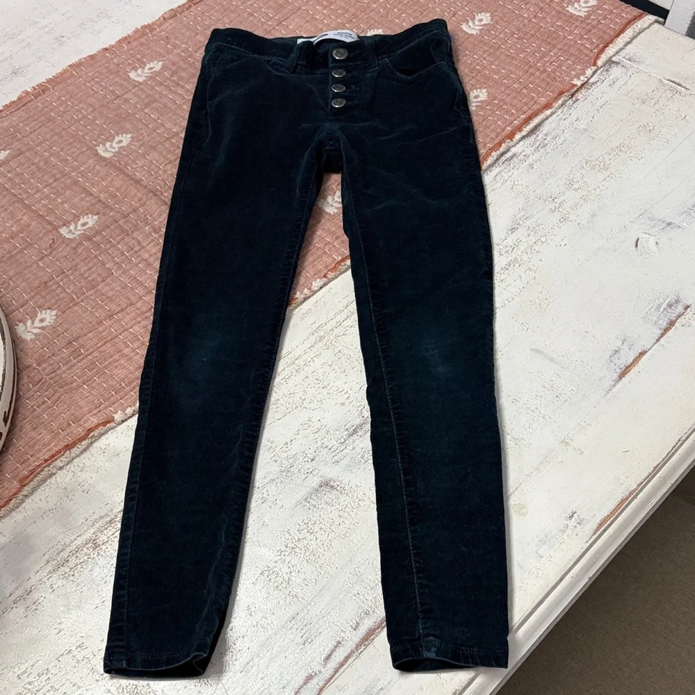 Old Navy Women's Dark‎ Teal Skinny Jeans Velvet Size 8
